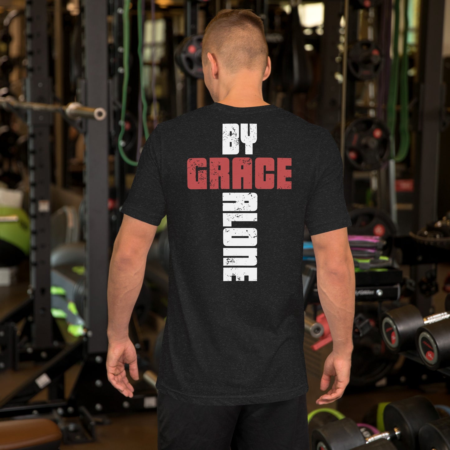 By Grace Alone Cross Black t-shirt